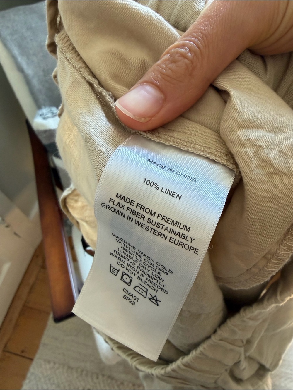 Quince European linen pants size xs driftwood - Picture 5 of 5